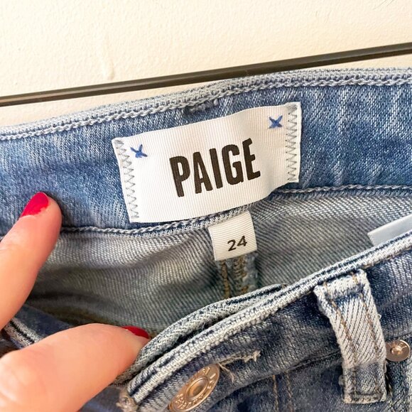Paige Denim Cindy Crop Straight Jeans, Size 24 - Picture 4 of 6